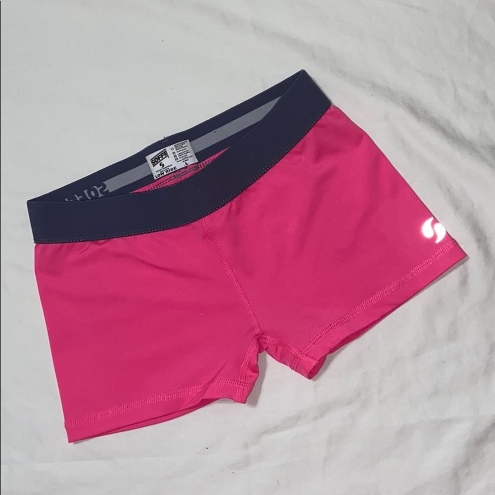 Soffe Bright Pink Low-rise Spandex